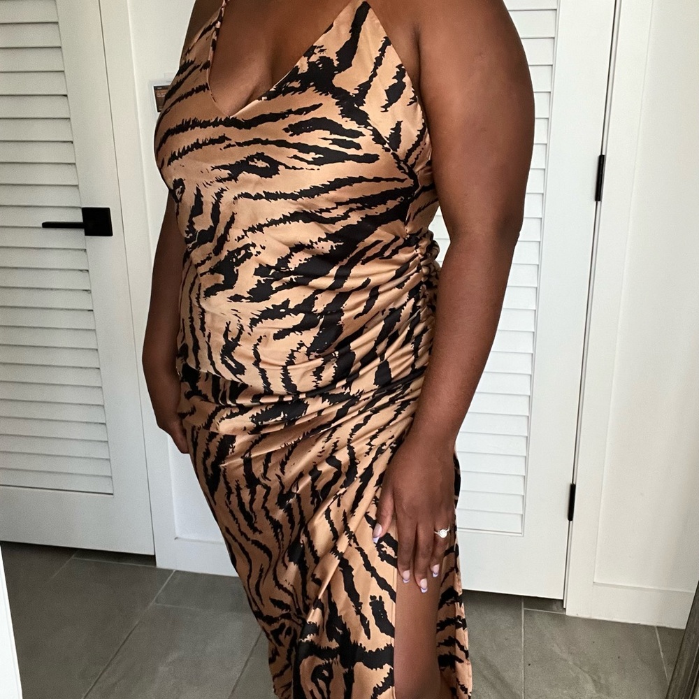 Nice Brown & Black Dress